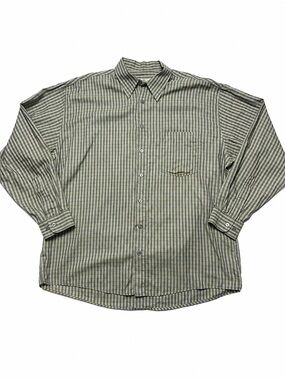 Casa Moda Olive Green Plaid Cotton Button Down Shirt XXL Relaxed EU